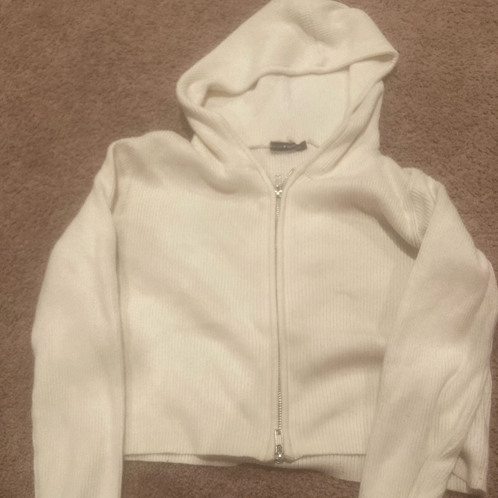 Brandy Melville white Arden hoodie